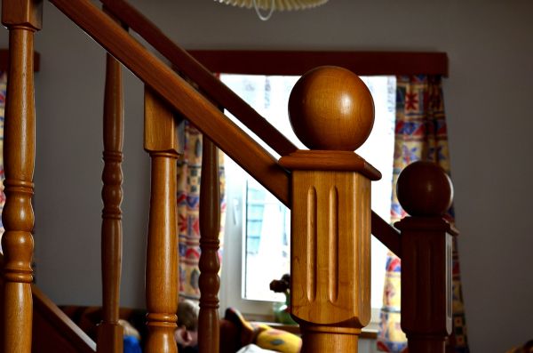 Wood Handrail Staining in Akron