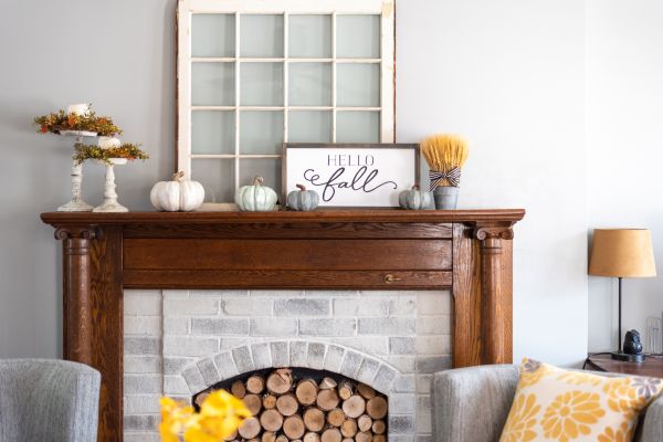 Wood Mantel Staining in Akron