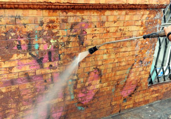 Brick Graffiti Cleaning in Akron